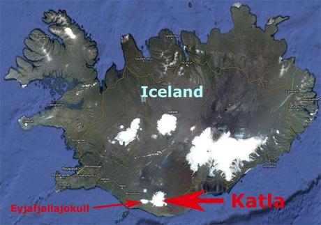 katla eyjafjallajokull iceland location Le Katla va t il entrer en éruption ?