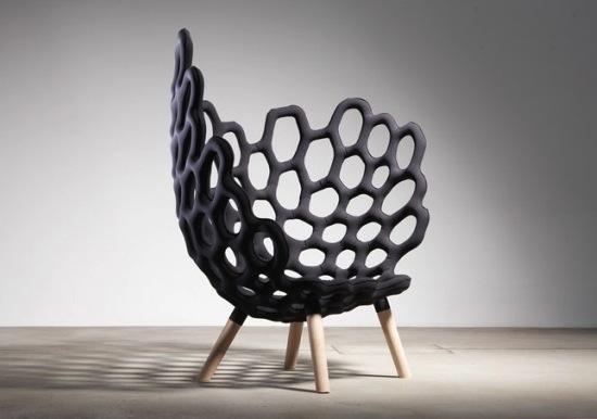 Un fauteuil en textile moulé du Studio Hausen - 4