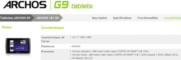 archos 600x200 Les tablettes Archos GEN9 1.5 Ghz pour 2012