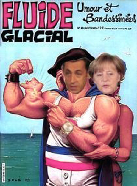 Merde ! Encore une semaine où Übermensch et Überfrau vont sauver l'euro et le monde. Défilé pornographique.
