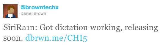 SiriRain v2.1 sera bientôt dispo avec support de la diction