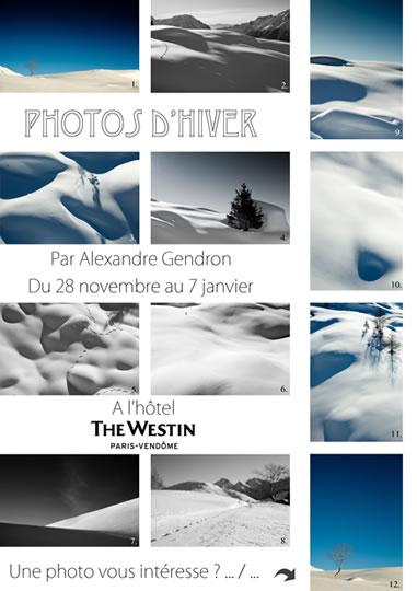 Exposition Photos d’hiver d’Alexandre Gendron