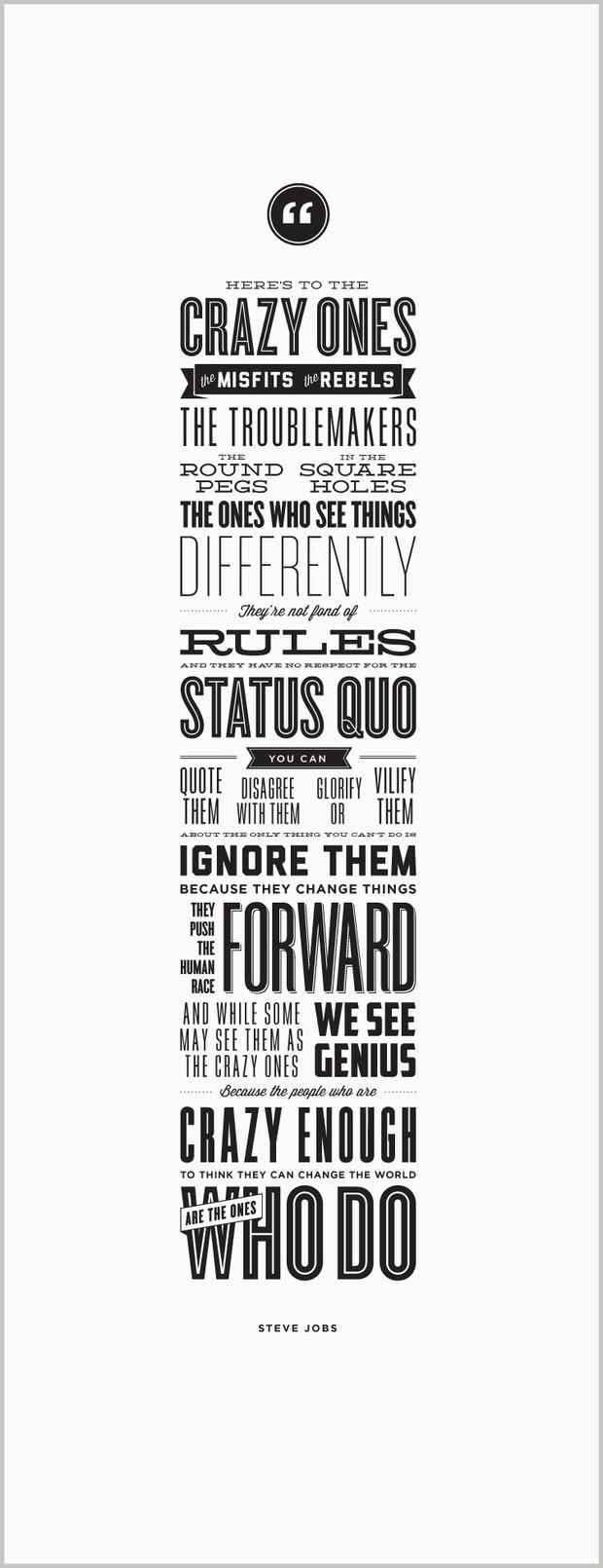 Une affiche sur les citations de Steve Jobs...