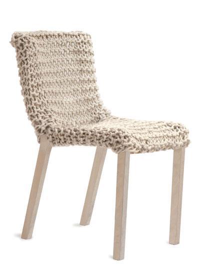 Des chaises design tricotées