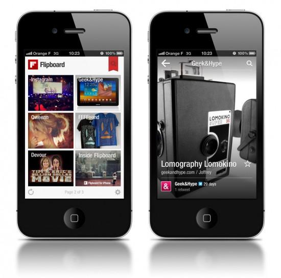 Image flipboard iphone 550x543   Flipboard for iPhone