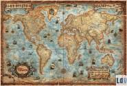 Rayworld Company - Carte murale - Le Monde antique (Style carte de pirates) - En anglais