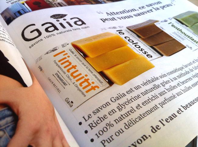 Le savon Gaiia se paye une pub !