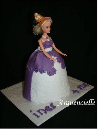 Gâteau Princesse Barbie côté