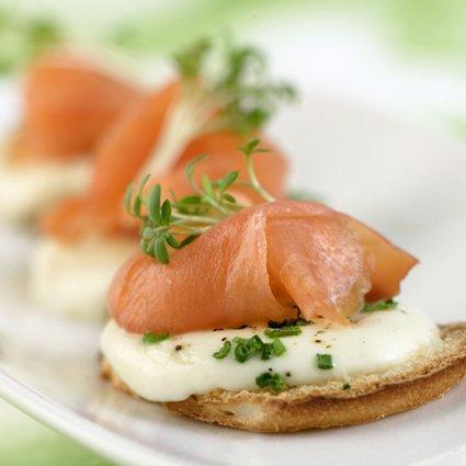 Toast au saumon et mozarella