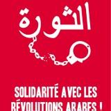 Affiche du NPA: Solidarité avec les Révolutions arabes !