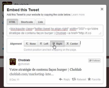 Twitter facilite et optimise l’affichage d’un tweet sur son site web ou son blog
