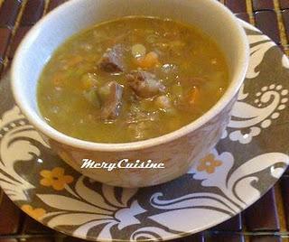 Soupe safranée au veau et légumes