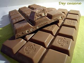 Tablette chocolat au lait, praliné & riz soufflé