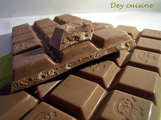 Tablette chocolat au lait, praliné & riz soufflé