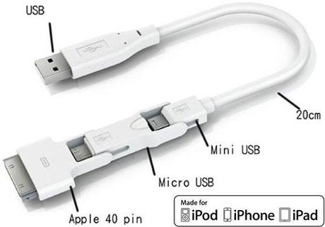Magic Cable Trio : Câble USB 3-en-1