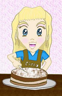 Chibi Cissy et son gâteau au choco