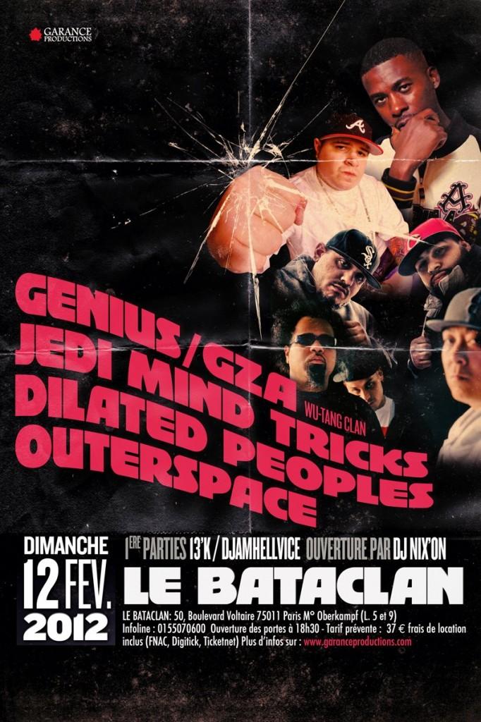 Genius x Jedi Mind Tricks x Dilated Peoples x Outerspace @ Bataclan