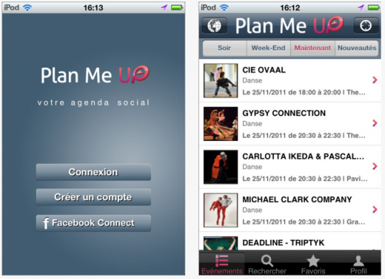 Capture App PlanMeUp 540x392 Plan Me Up, votre agenda social