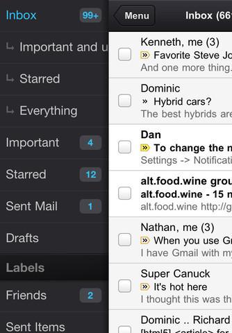 Gmail iOS se met à jour...une vraie réussite!