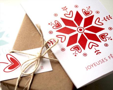 Des cartes de voeux de Noël à imprimer à la maison:  la-fabrique-à-bricole