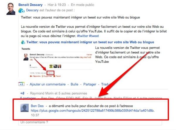 video bulle publication google+ Google+ : les vidéo bulles, de plus en plus au coeur de la stratégie de Google