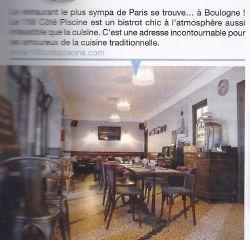 158 Côté Piscine : restaurant sympa à Boulogne