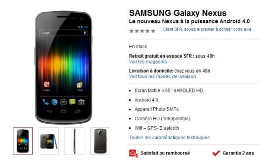 smasunggalaxynexus 540x322 Sortie du Samsung Galaxy Nexus avec jusquà 100€ remboursés