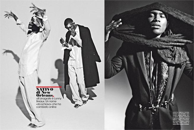 Franck Ocean humblement nice dans l'Uomo Vogue ce mois-ci