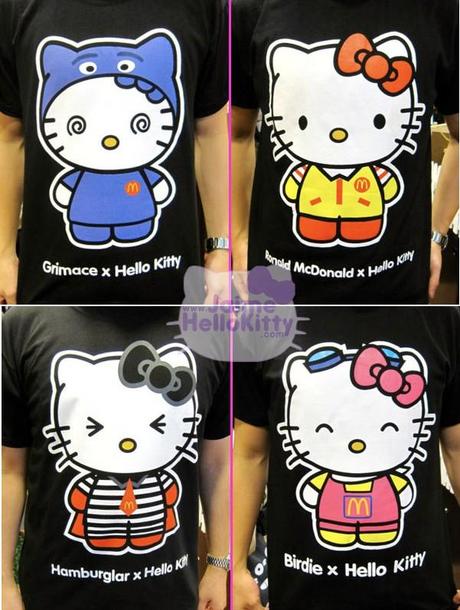 Les t.shirts Mc Donalds x Hello Kitty http://www.jaimehellokitty.com/images/ARTICLES12/mcdoHKtee.jpg