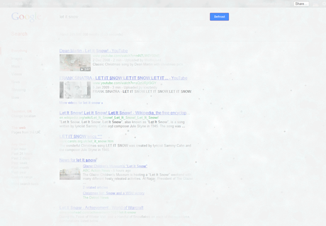 Let it snow, il neige sur Google