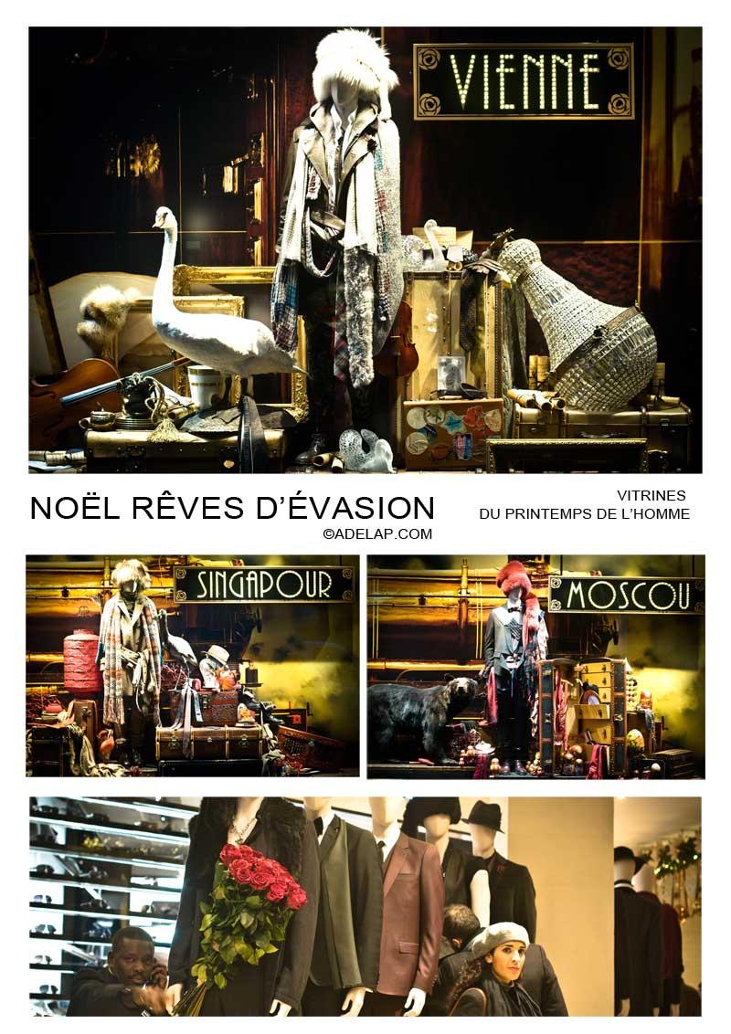 Mode :: Les vitrines du Printemps de l'homme en mode classe internationale