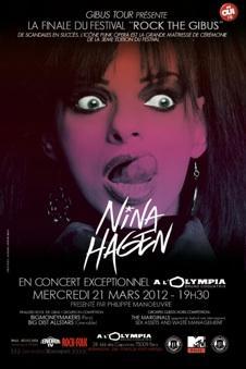 NINA HAGEN EN CONCERT À L'OLYMPIA - FESTIVAL ROCK THE GIBUS