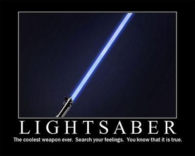 sabre laser Terroriser les gens avec un sabre laser : mauvaise idée ! 