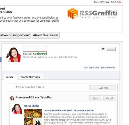 RSS Graffiti on Facebook -