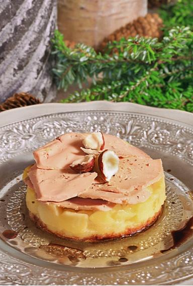 Tatin de pommes au foie gras pour Yummy