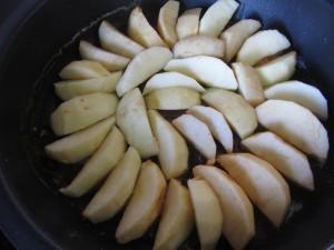 disposition des pommes pour tatin