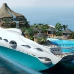 Une île tropicale sur un yacht !