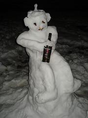 Snowman drunk