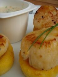 Mini millas sur noix de saint jacques poelées, un truc de fou !