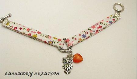 BRACELETS LIBERTY ROUGE ET CHOUETTE