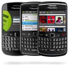 spotify blackberry Spotify arrive sur BlackBerry