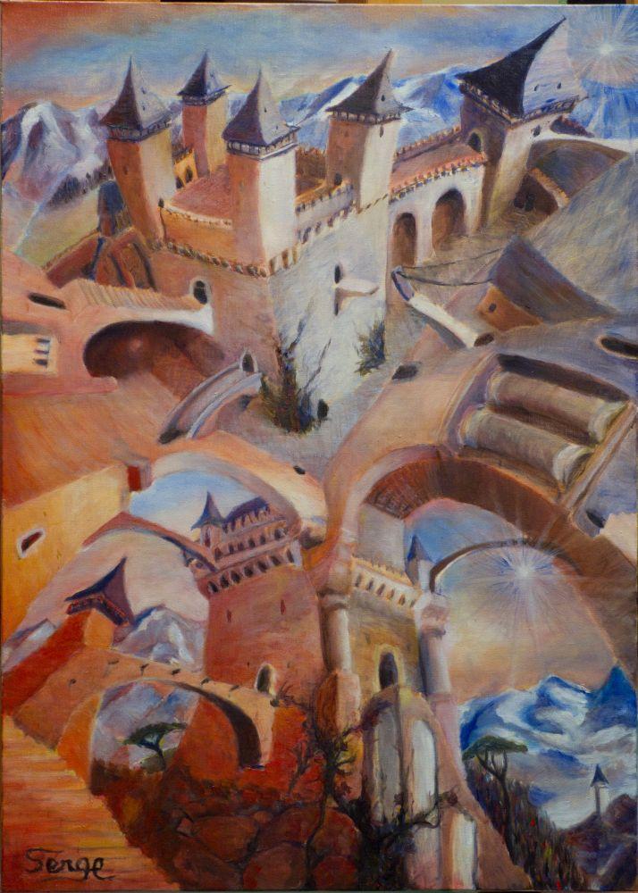Chateau Etrange, peinture de Serge Boisse (Illusion)