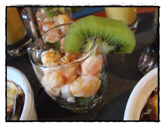 Verrines de crevettes aux kiwis n°2