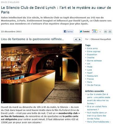 Le Silencio Club de David Lynch : l’art et le mystère au cœur de Paris
