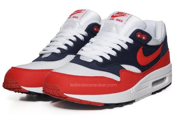 nike air max 1 white red navy 1 Nike Air Max 1 White Red & Midnight Navy dispos