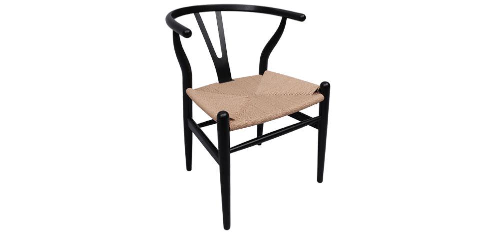 chaise noire woody