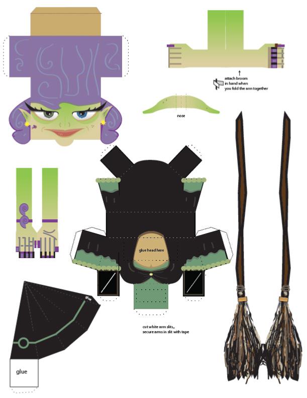 Sorcière en papertoy de Bryan C.Ratliff