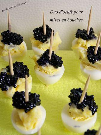 Duo d'oeufs pour mises en bouche
