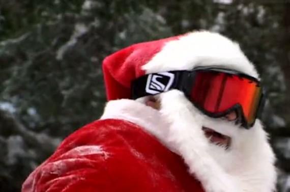 Le pere Noel fait aussi du ski !