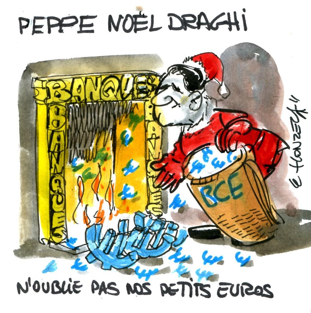 Mario Draghi, le père Noël des banquiers